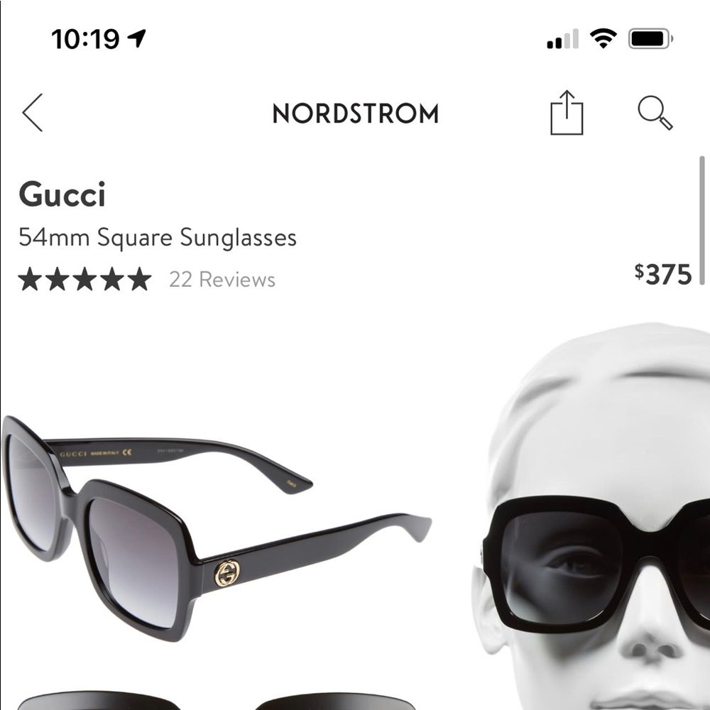 Gucci 54mm square sunglasses